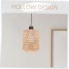 Mikinona Handwoven Bamboo Lamp Shade Rustic Pendant Light Cover for Home Hotel Restaurant Lightweight Easy to Install Woven Ceiling Lamp Shade Decorative Lampshade for Room Office view 4