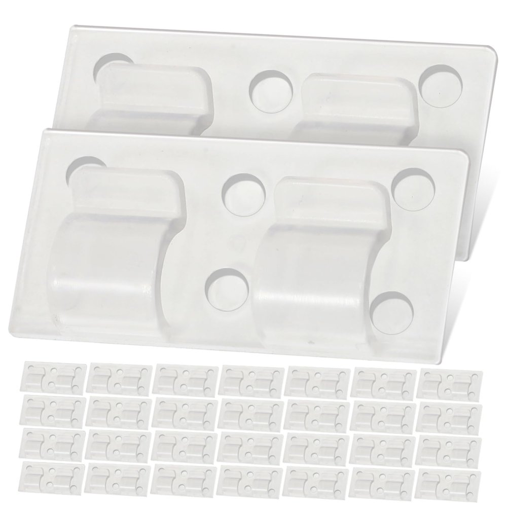 TOGEVAL 50pcs Self-Adhesive Wire Holders Cable Clips Wall Wire Management Kit Fixer Cord Organizers for Home