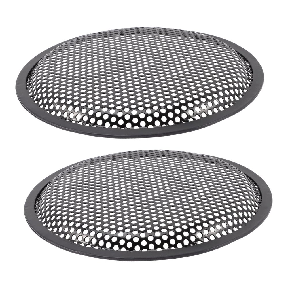 FELTECHELECTR 2pcs Car Speaker Grill Mesh Dust Cover Replacement Audio Speaker Bass Gasket for Car Random Style