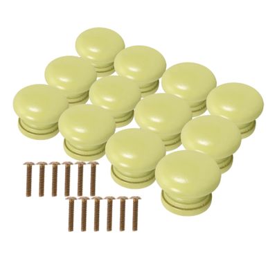 OSOLADY 12pcs Wood Cabinet Handles Modern Knobs Vintage Pulls for Furniture Easy Install