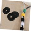 FELTECHELECTR 6rolls Fastening Cable Ties Hook and Cable Straps for Household Organization Reusable for Cords Electronics and More Black view 4
