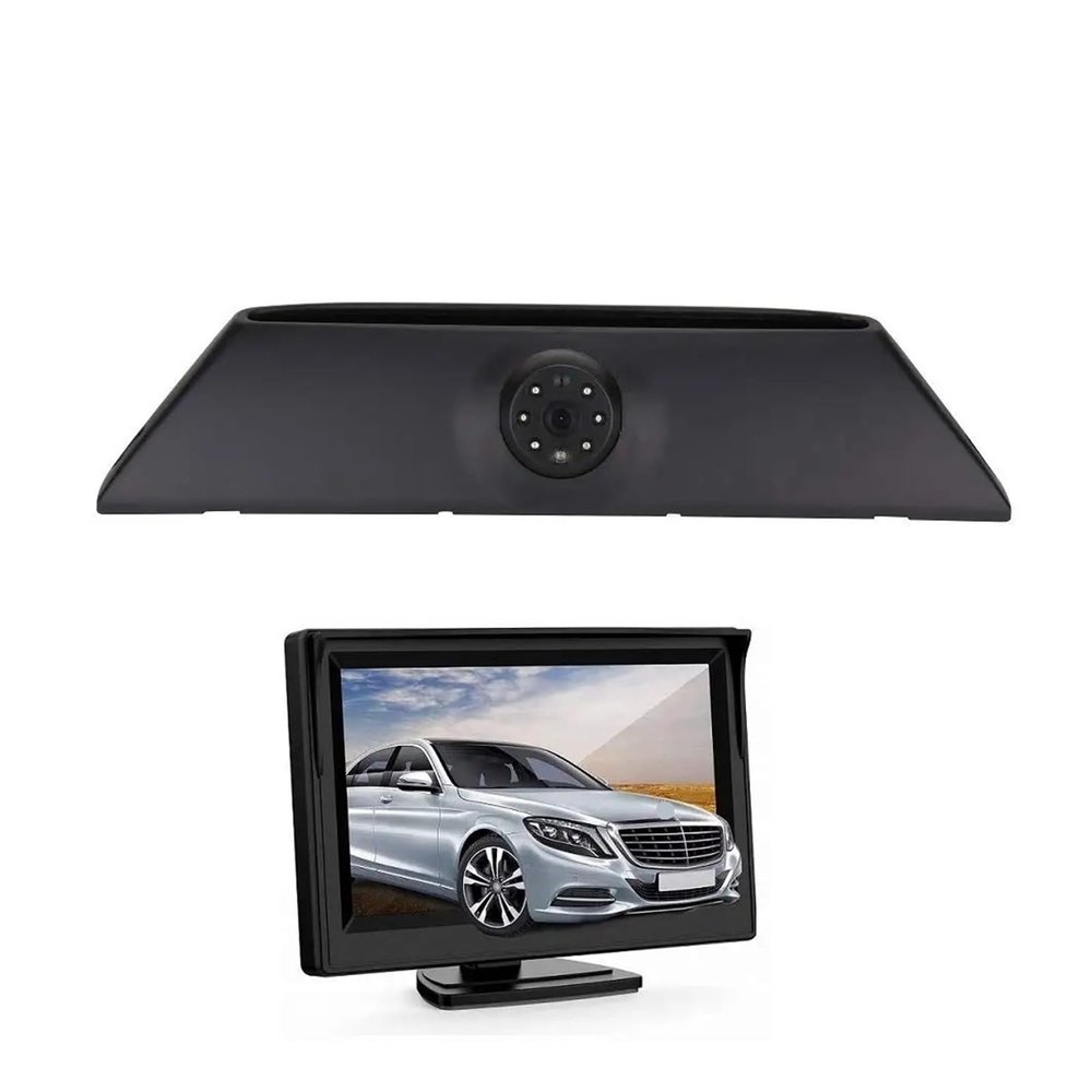 Car 3rd Brake Light Reversing Rear View Camera Rear Brake Light Camera Compatible For Iveco Daily VI 2015-2019 (Typ VI 6)(With 4 inch monitor)