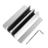 CAXUSD Vertical Laptop Stand Aluminum Alloy Ergonomic Riser for Desk Space-Saving Design Compatible with All Notebooks and Tablets Convenient Storage view 1