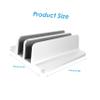 CAXUSD Vertical Laptop Stand Aluminum Alloy Ergonomic Riser for Desk Space-Saving Design Compatible with All Notebooks and Tablets Convenient Storage view 2