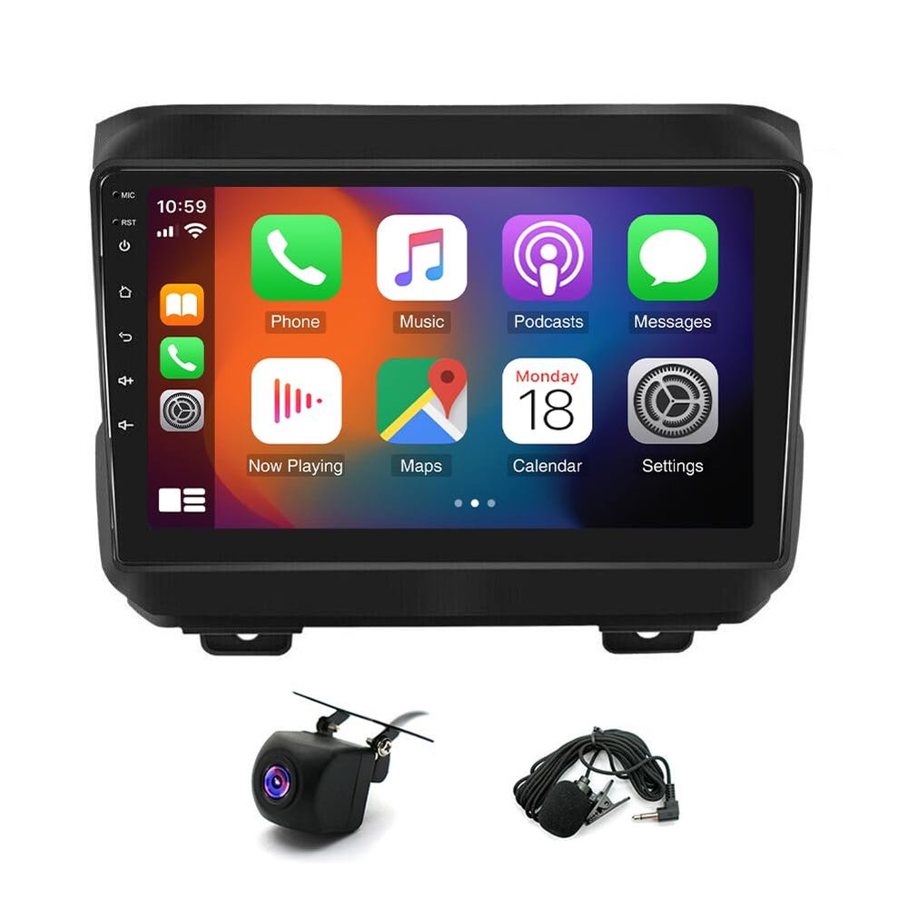2+32G Android 13 Double Din Car Stereo Radio for 18-19 Compatible with Jeep with Wrangler 9'' HD Touch Screen Car Radio Audio Receiver with Wireless CarPlay Android Auto,Mirror Link,GPS Navigation