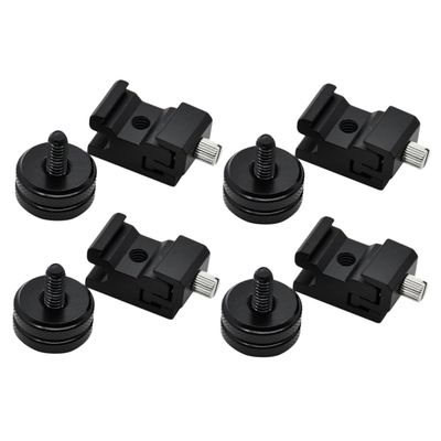 FELTECHELECTR 8pcs Adjustable Cold Shoe Mount Screw Kit Tripod Adapter for DSLR Camera Flash Holder