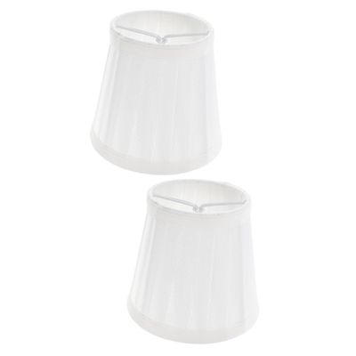 KICHOUSE 2pcs European Style Pleated Lampshade for Ceiling and Wall Lights Versatile Light Cover for Home Hotel Bedroom and Study Installation Vintage Design