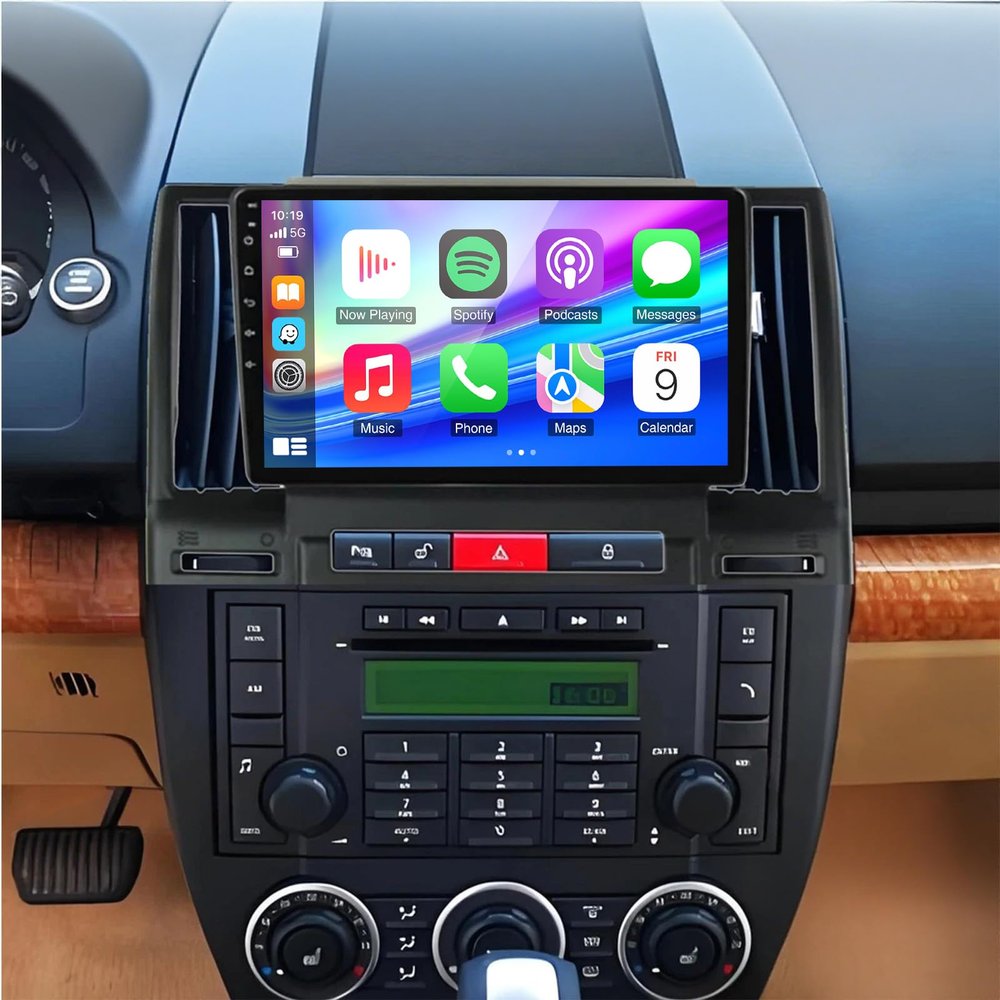 2+32G Android 13 Double Din Car Stereo Radio for 2007-2012 Compatible with Land Rover with Freelander 2 LR2 9'' Touch Screen CarRadio Audio Receiver with Wireless CarPlay Android Auto,GPS Navigation