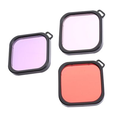 FELTECHELECTR 3pcs Diving Lens Filter for Camera Protective Case for Underwater Photography for Scuba Diving Snorkeling Color Easy Installation