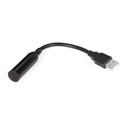 CAXUSD Mini USB Microphone for Pc and Laptop Noise-Cancelling Flexible Neck High Sensitivity Compact Design for Recording Gaming and Streaming Black