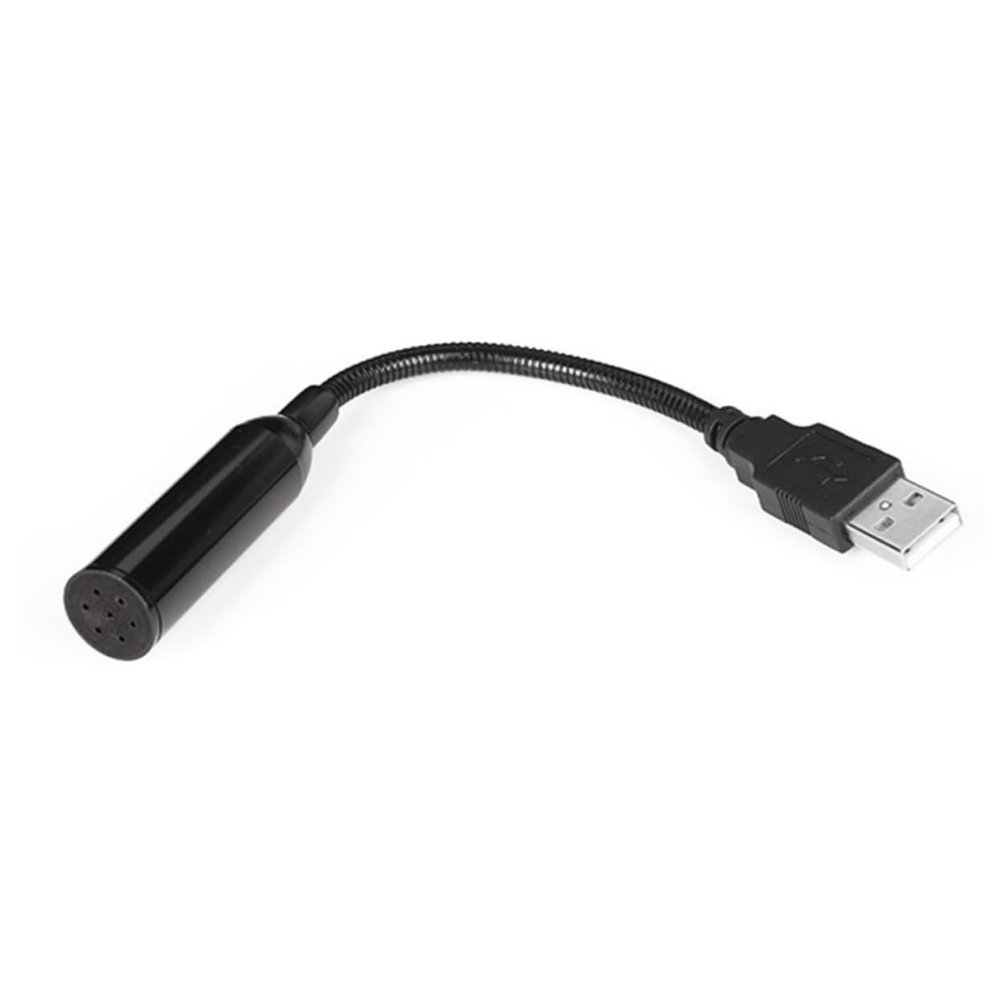 CAXUSD Mini USB Microphone for Pc and Laptop Noise-Cancelling Flexible Neck High Sensitivity Compact Design for Recording Gaming and Streaming Black
