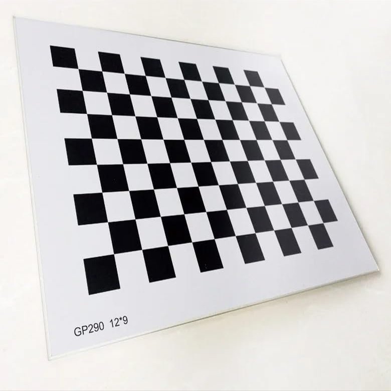 12x9 Glass Vision Optical Correction Plate Checkerboard Aluminum Oxide Calibration Target Plate Diffuse Opacity Square Array(25x25mm)