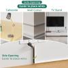 Cord Hider Raceway Kit, 39 inch Wall Cable Hider for 1 Cable, Silicone Material Hiding Wall Mount TV Powers Cords in Home Office, W0.59 H0.39in White view 4