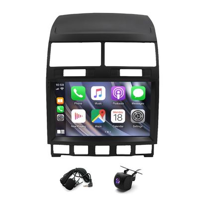 2+32G Android 13 Double Din Car Stereo Radio Compatible for VW Compatible for Touareg 2003-2010 9''Touch Screen Car Radio Audio Receiver with Wireless CarPlay Android Auto,Mirror Link,GPS Navigation