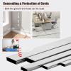 HDYZJQ 100cm Long Cable Channels to Hide Wires - Stainless Steels, Floor Cable Cover for Electronics/Office/Warehouses, Wall Corner Cable Trunking/Raceway Cable(8x4cm-Hold 70 Cables) view 3