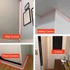HDYZJQ 2Pack Self Adhesive Corner Duct Cable Raceway, 3.3ft Large Paintable Corner Cord Cover for Wall Corner/Ceiling, PVC Cable Organizer Channel/Cable Trunking(Brown,Holds 1 Wires) view 2