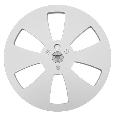 1/4 7 Inch Empty Reel for Reel to Reel Tape Players, Open Reel Sound Tape Takeup Reel, Aluminum Alloy Recording Takeup Reel with 3 Hole, Replacement Opening Machine Part (Silver