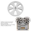 1/4 7 Inch Empty Reel for Reel to Reel Tape Players, Open Reel Sound Tape Takeup Reel, Aluminum Alloy Recording Takeup Reel with 3 Hole, Replacement Opening Machine Part (Silver view 3