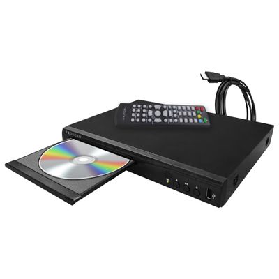 Compact HDMI Blu-ray Player with Remote Control | 6' HDMI Cable and Multi-Language Support | Bluray and dvd Players for TV | Supports Multiple Disc Formats and Dolby Surround Sound