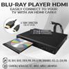 Compact HDMI Blu-ray Player with Remote Control | 6' HDMI Cable and Multi-Language Support | Bluray and dvd Players for TV | Supports Multiple Disc Formats and Dolby Surround Sound view 3
