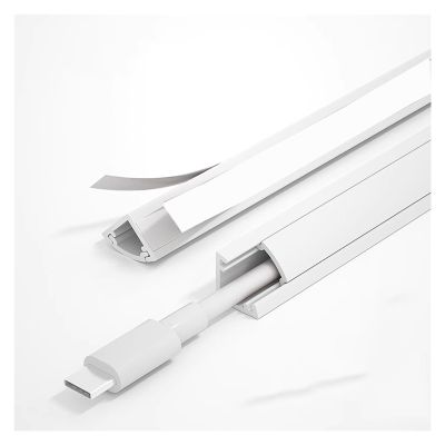 HDYZJQ 2Pack Self Adhesive Corner Duct Cable Raceway, 3.3ft Large Paintable Corner Cord Cover for Wall Corner/Ceiling, PVC Cable Organizer Channel/Cable Trunking(White,Holds 3-5 Wires)