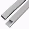 HDYZJQ 2Pack Wire Duct Kit/Open Slot Cable Duct Management Raceway, Stainless Steels Cable Channels to Hide Wires, 100cm/ 39in/ 3.3ft Long Cord Covers for Wall/Floor(L100cm-W6xH5cm) view 1