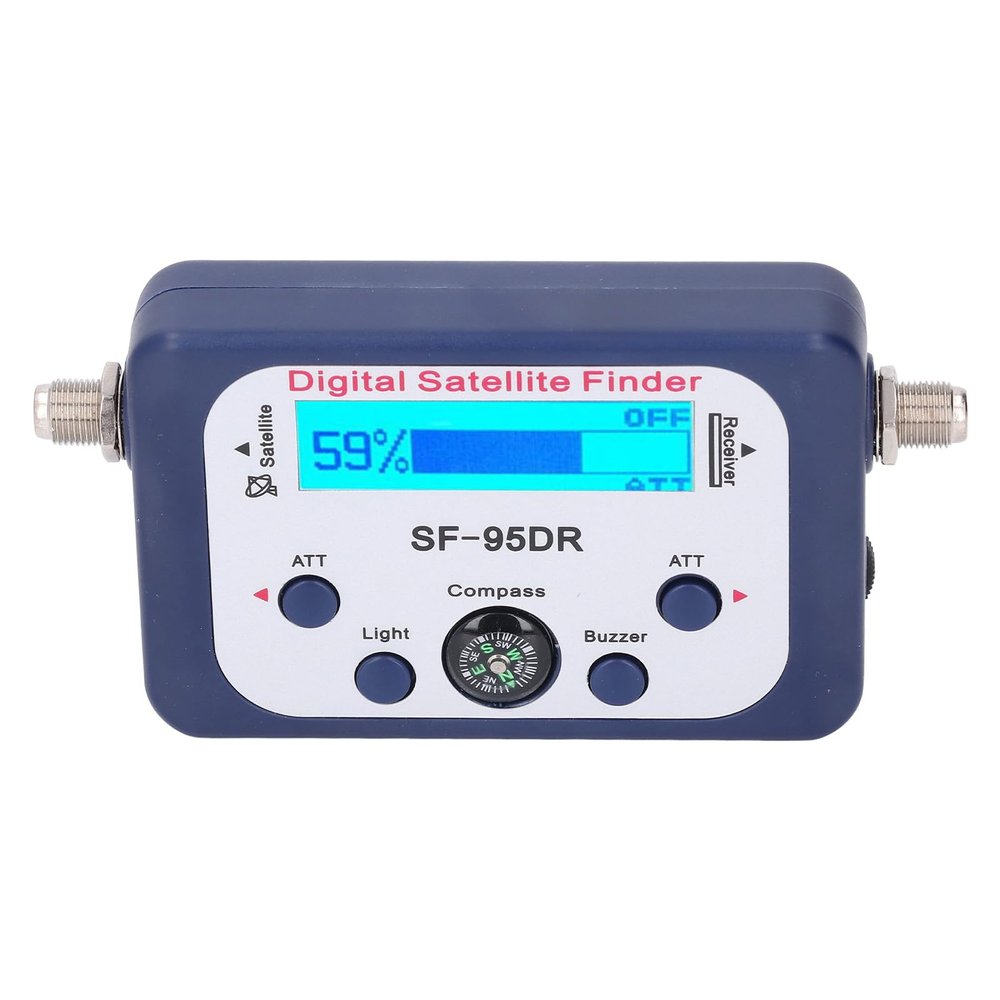 YLHHWVY LCD Digital Satellite Finder 950-2150MHz Portable Meter Backlit Sensitive Detection Buzzer Wide Applications
