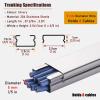 HDYZJQ 100cm Long Cable Channels to Hide Wires - Stainless Steels, Floor Cable Cover for Electronics/Office/Warehouses, Wall Corner Cable Trunking/Raceway Cable(2.5x1.5cm-Hold 8 Cables) view 2