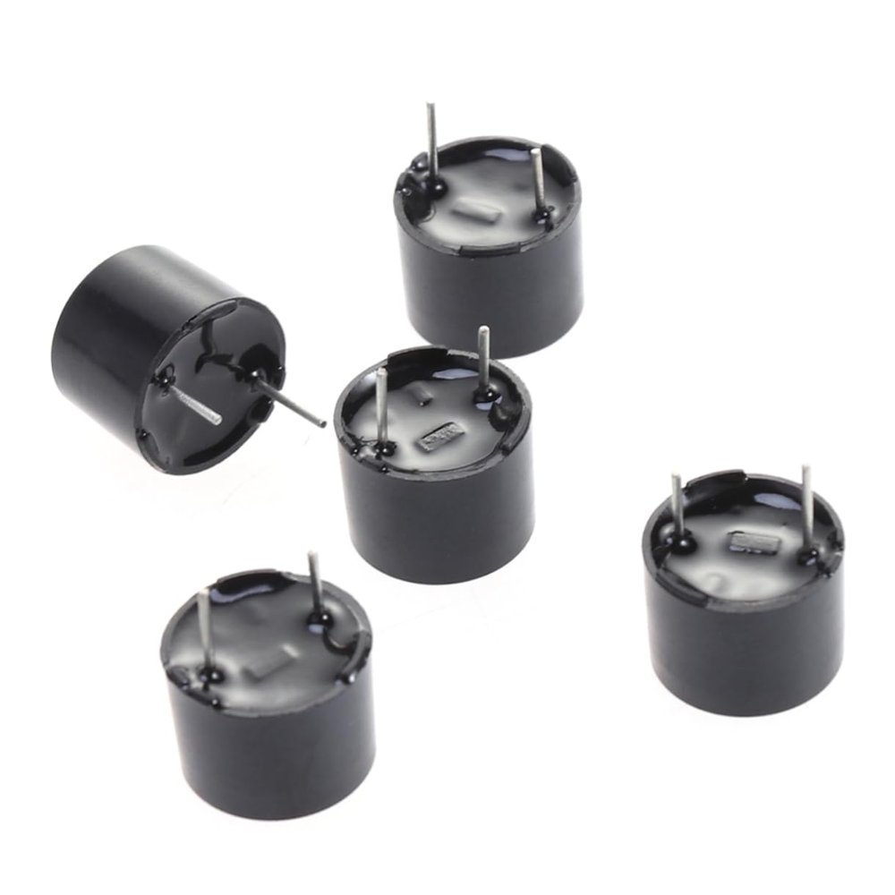 MUCKLILY 5pcs Active Piezo Buzzer Electromagnetic Sound Buzzer Alarms Input for Security