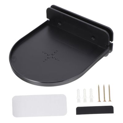 Parliky 1pc Plastic Speaker Holder for Stylish Wall-Mounted Bracket Space-Saving Design for Living Room Bedroom Kitchen Compatible WiFi Routers and