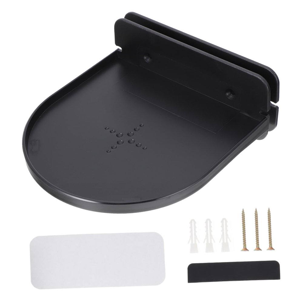 Parliky 1pc Plastic Speaker Holder for Stylish Wall-Mounted Bracket Space-Saving Design for Living Room Bedroom Kitchen Compatible WiFi Routers and