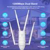 Outdoor WiFi Extender, AC1201 Dual Band 2.4G 5G, PoE Powered, 2 Gigabit Ports, 4x7dBi Antenna view 2