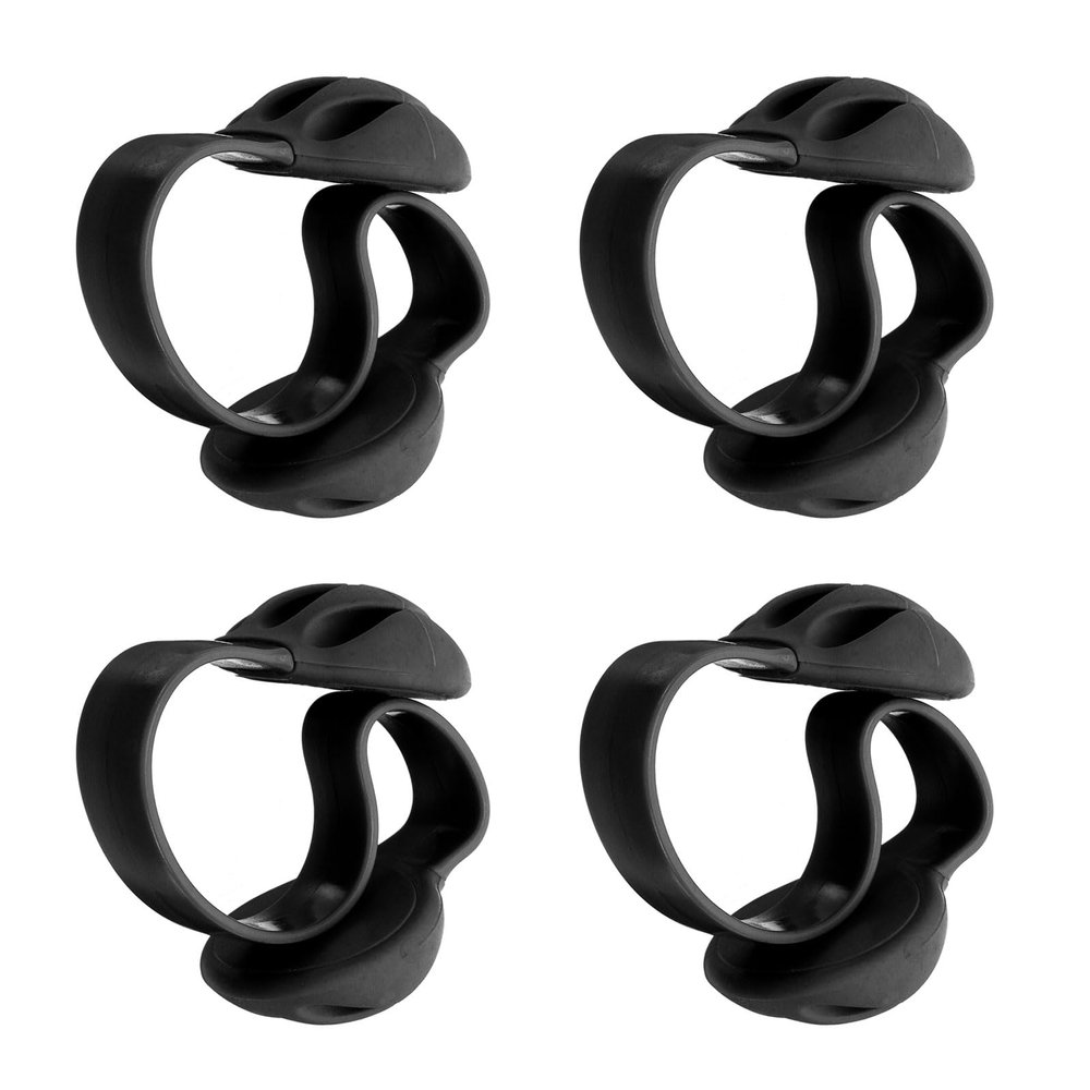 HARFINGTON 4pcs Cable Clips Non-Adhesive S Shape Cable Management for Cord Organizer Cable Clips Bedroom Nightstand Wire Desk Table Accessories Office Spaces Car, Grey/White