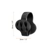 HARFINGTON 4pcs Cable Clips Non-Adhesive S Shape Cable Management for Cord Organizer Cable Clips Bedroom Nightstand Wire Desk Table Accessories Office Spaces Car, Grey/White view 2