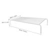 OSOLADY Metal Monitor Stand Riser Ergonomic Computer Display Riser Mesh Design for Office Desk Organization Height for Eye Comfort White Single Layer view 2