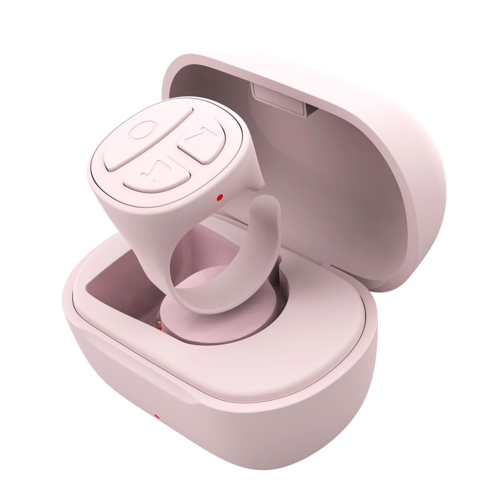 Vekesen Tiktok Scrolling Ring for iPhone, Bluetooth Camera Remote Control, Remote Control for TIK Tok Scrolling Ring for iPhone, Android (Baby Pink)