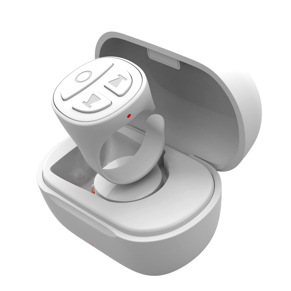 Vekesen Tiktok Scrolling Ring for iPhone, Bluetooth Camera Remote Control, Remote Control for TIK Tok Scrolling Ring for iPhone, Android (White)