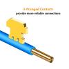 EZYUMM 20PCS RJ12 Connector, 6P6C Modular Telephone Connector Plugs(with 3-pronged Contacts) for Solid or Stranded Phone Line Cord Conductors view 3