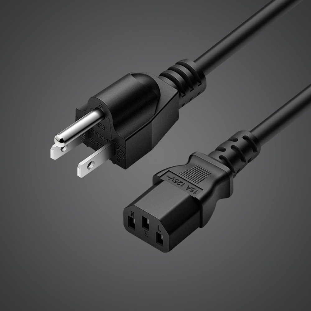 10PACK 6FT Power Cord, UL 3 Prong AC Long Computer Monitor Power Cord, C13 Power Cable for PC, Desktop, Printer, Scanner, 15Amps 16 AWG 3000W Heavy Duty IEC Cable NEMA 5-15P to IEC C13