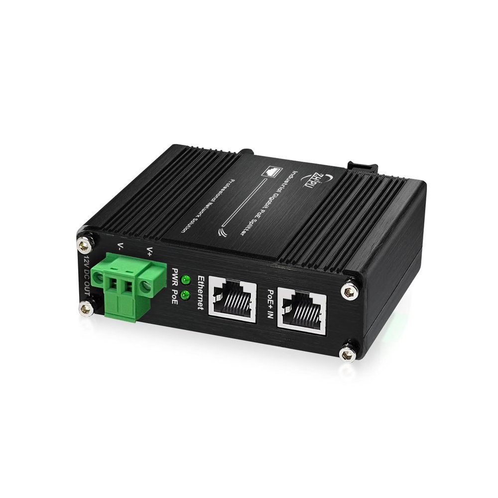Industrial Gigabit 30W 12VDC Splitter IEEE802.3at/af
