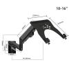 mengli-99 Monitor Mount Wall Mount Monitor Arm with Laptop Tray, Aluminum Gas Spring Full Motion Laptop Mount Arm Fits Max 32 inch, 19.8 lbs Screens/ 10-17" Laptop Monitor Stand(Black) view 2