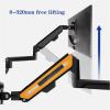 mengli-99 Monitor Mount Wall Mount Monitor Arm with Laptop Tray, Aluminum Gas Spring Full Motion Laptop Mount Arm Fits Max 32 inch, 19.8 lbs Screens/ 10-17" Laptop Monitor Stand(Black) view 4