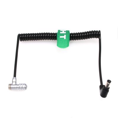 HangTon 12V DC Barrel Right Angle Rotate Power Cable for Blackmagic Cinema Camera BMCC 6K, Pocket BMPCC 4K 6K Pro Coiled