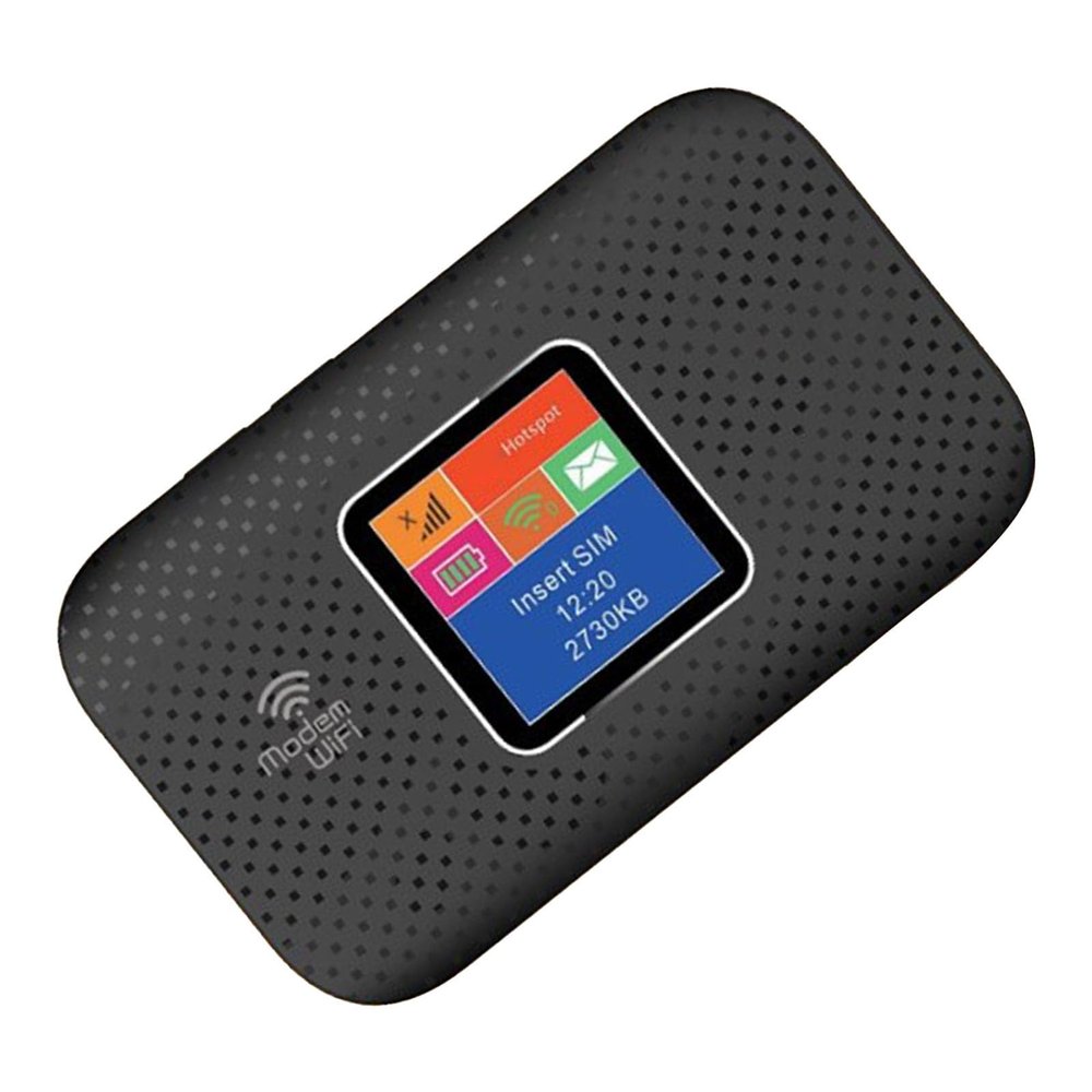 4G LTE Portable Wi Fi Hotspot with Display, 300Mbps Travel Mobile Hotspot Device with SIM Card Hotspot Router Up to 10 Users