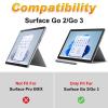 Case for Microsoft Surface Go 4 2023 / Go 3 2021 / Go 2 2020 / Surface Go 2018 10-inch Tablet,Slim Lightweight Smart Shell Stand Cover with Auto Wake/Sleep,Glitter Galaxy view 2