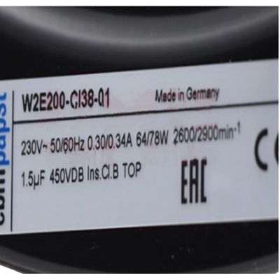 W2E200-CI38-01 230V 0.30/0.24A 64/78W 2600/2900RPM coolig Fan