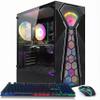 STGAubron Gaming PC Desktop Computer, AMD Ryzen 3 3200G 3.6 GHz, Radeon RX 580 8G, 16G RAM, 512G SSD, WiFi 6, BT 5.0, RGB Fan x 4, Windows 11 Home view 1