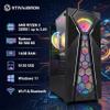 STGAubron Gaming PC Desktop Computer, AMD Ryzen 3 3200G 3.6 GHz, Radeon RX 580 8G, 16G RAM, 512G SSD, WiFi 6, BT 5.0, RGB Fan x 4, Windows 11 Home view 2