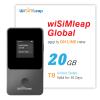 Global Travel Mobile Hotspot Device 4G Pocket Router No Roaming fee Built-in SIM Card No Need Physical Card No Contract 150 Countries Travel Portable WiFi Hotspot 20GB for US view 1