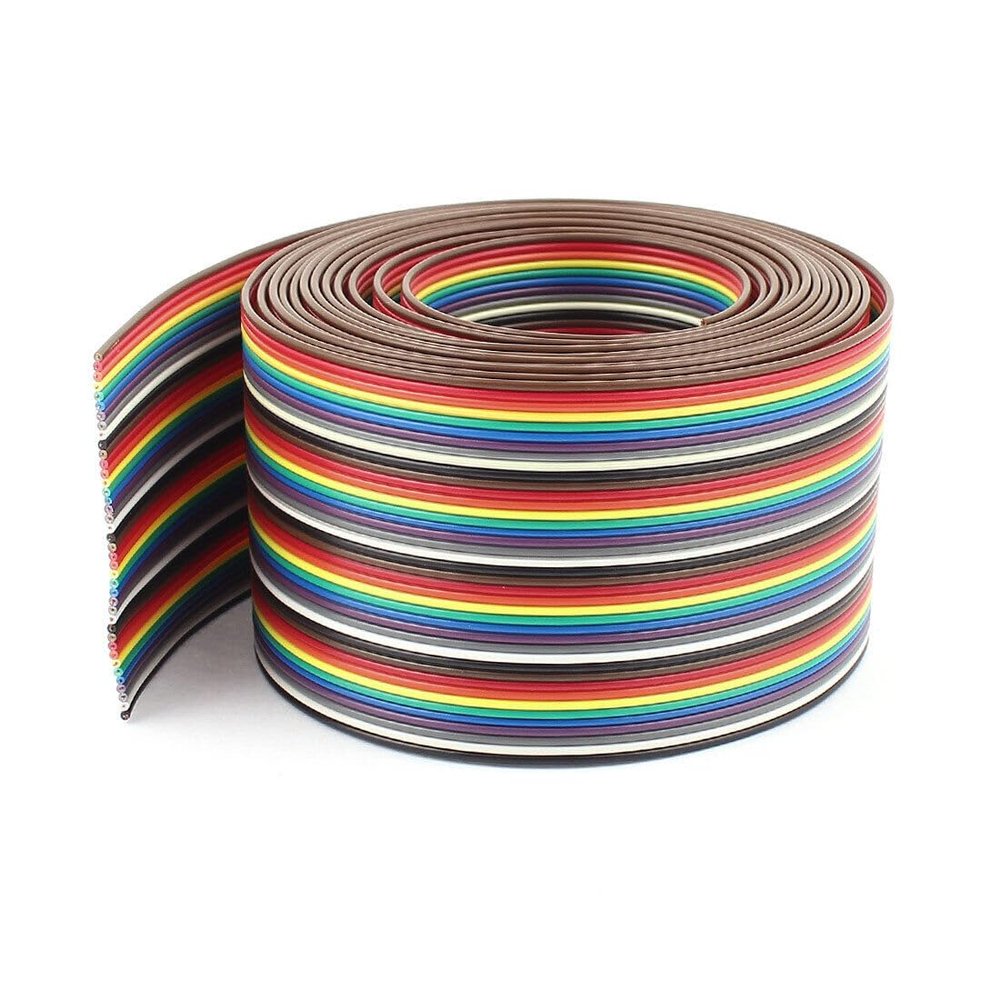 10ft 40 Way 40-Pin Rainbow Color Flat Ribbon Cable 1.37mm Pitch YENCONG507